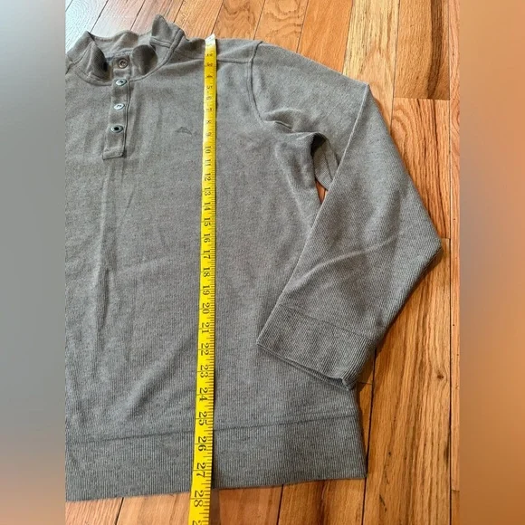 Tommy Bahama Cold Springs Mock Collar Henley Buttons GRAY Sweater Men’s Size XL - Picture 11 of 13